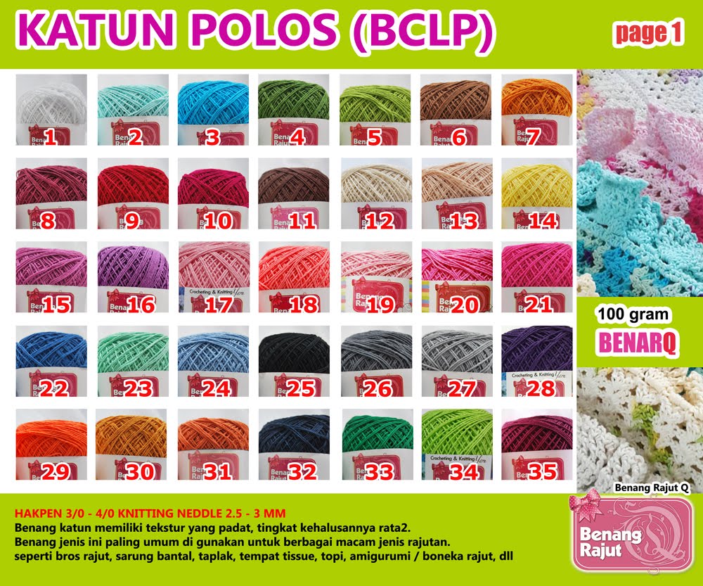 KATALOG BENANG KATUN POLOS (BCLP) - 2