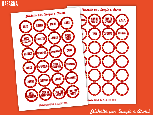 Etichette per Spezie e Aromi Etichette per Spezie e Aromi