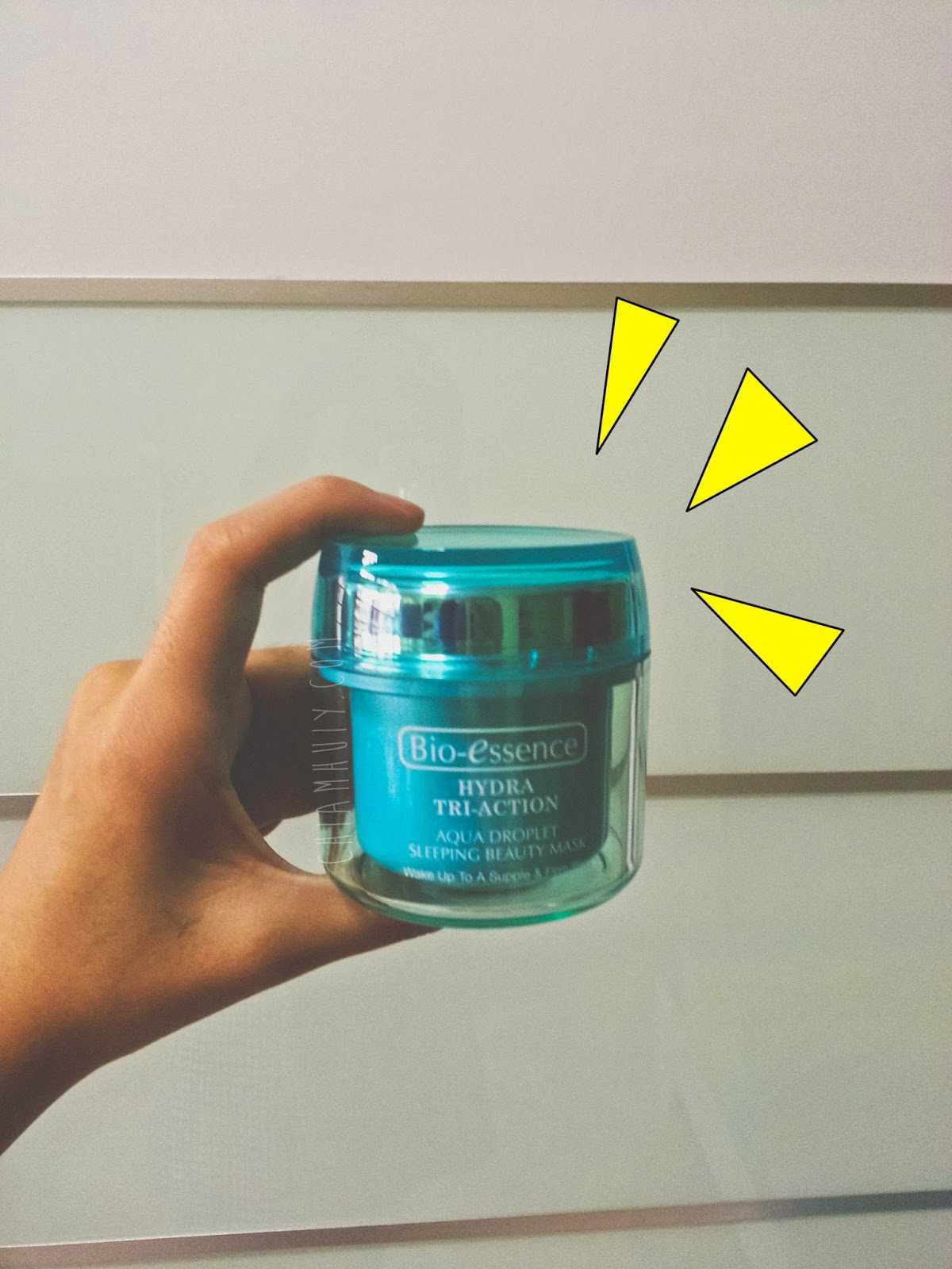 Beauty review Bioessence Hydra TriAction, Aqua Droplet Sleeping