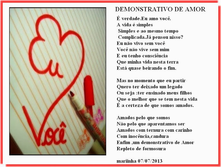 DEMONSTRATIVO DE AMOR