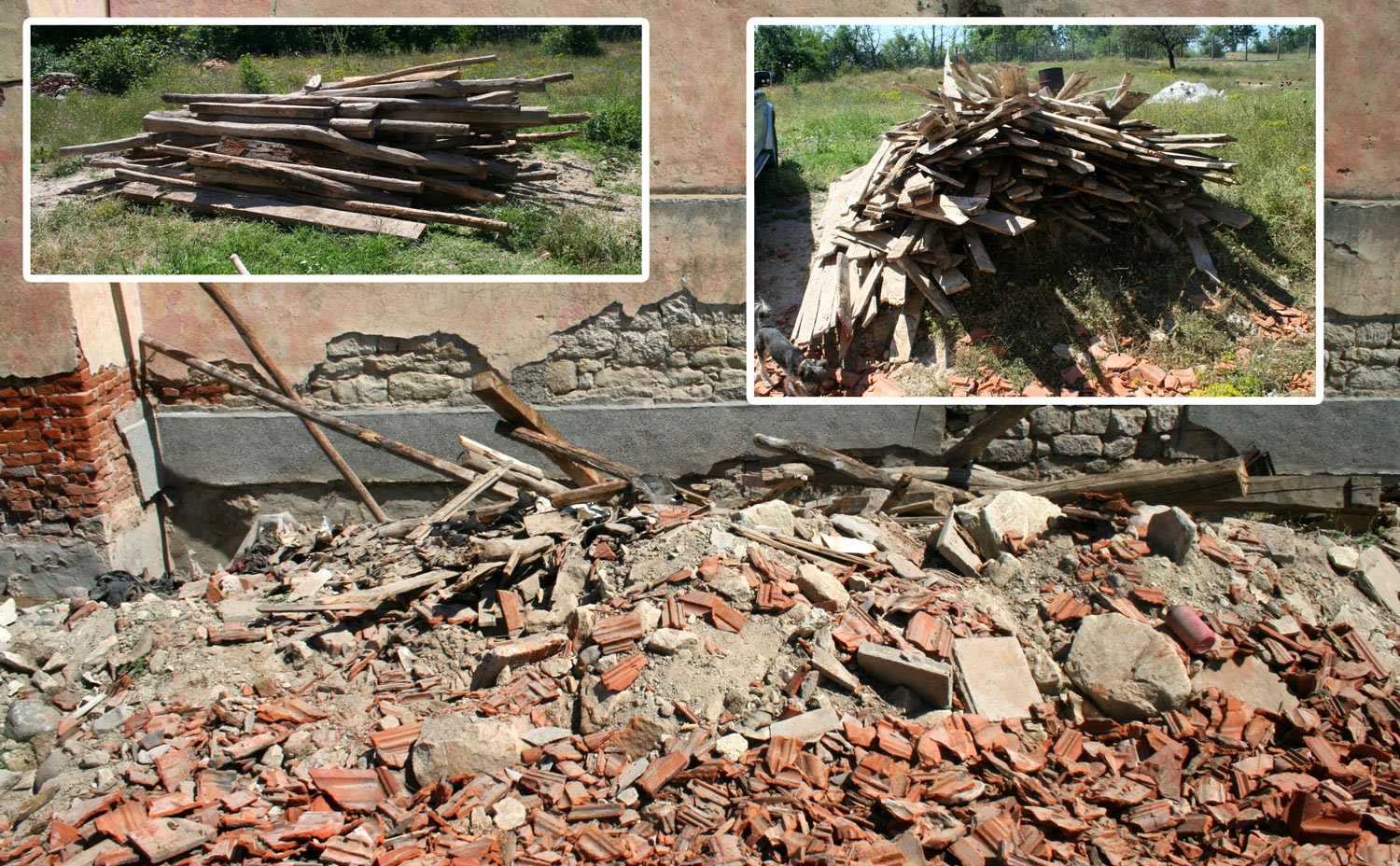 Much progress on the wood piles Much progress on the wood piles
