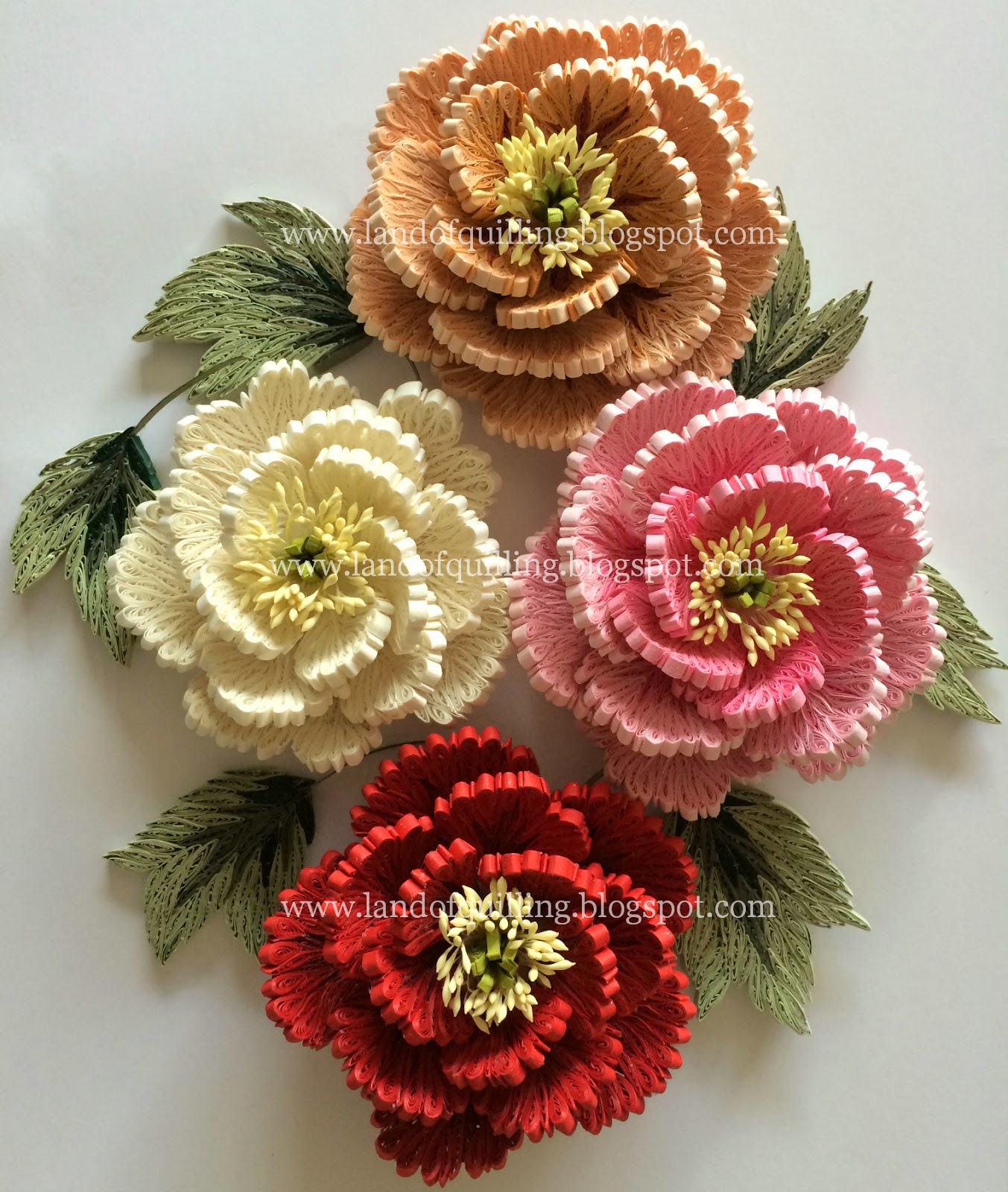 Quilled Peonies The Art of Quilling