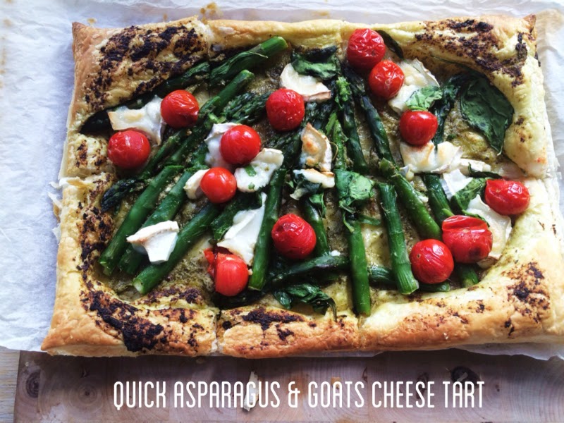 QUICK ASPARAGUS AND GOATS CHEESE TART WILD & GRIZZLY