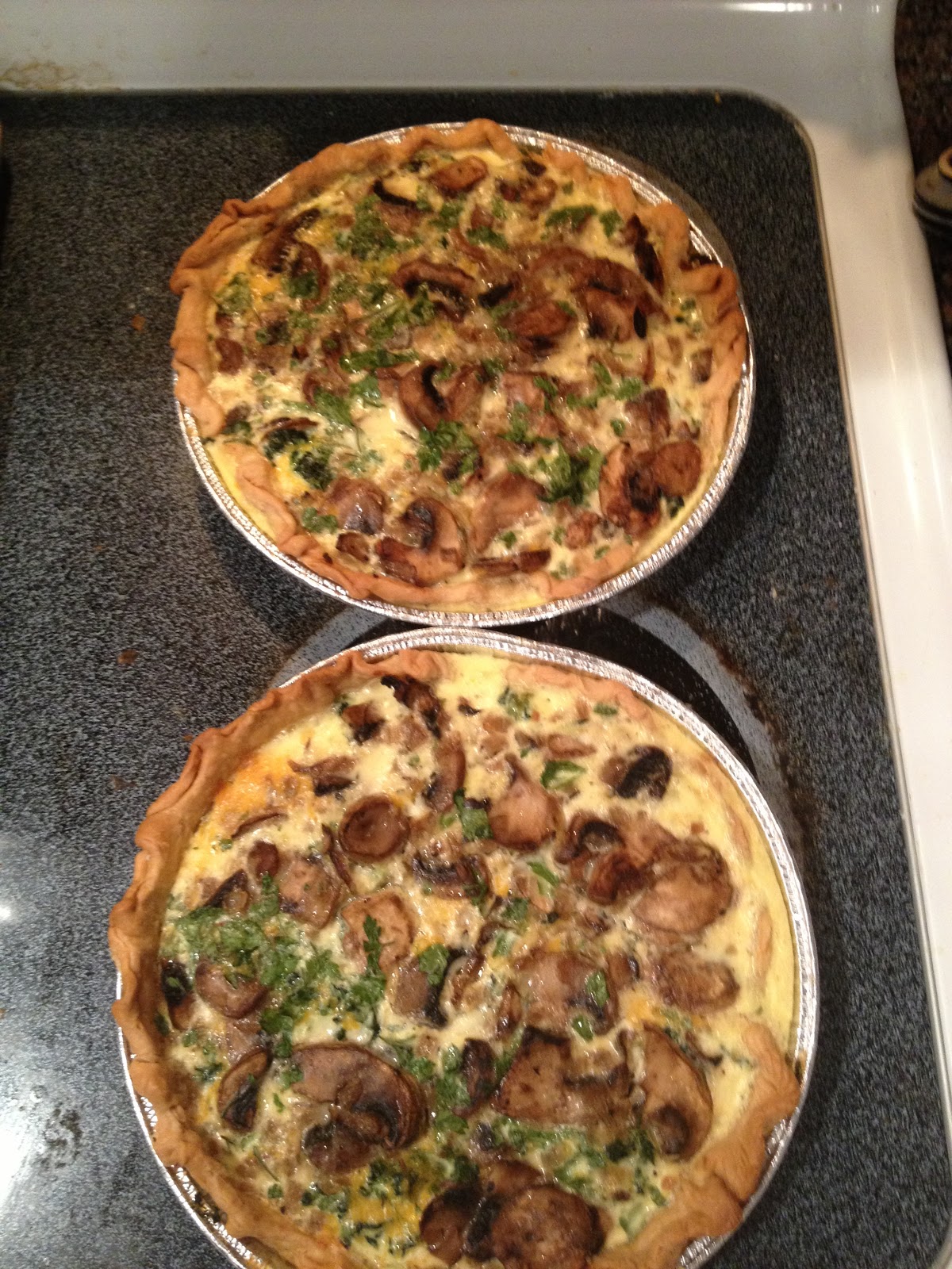 My Salty Kitchen: Bacon, Spinach, and Mushroom Quiche