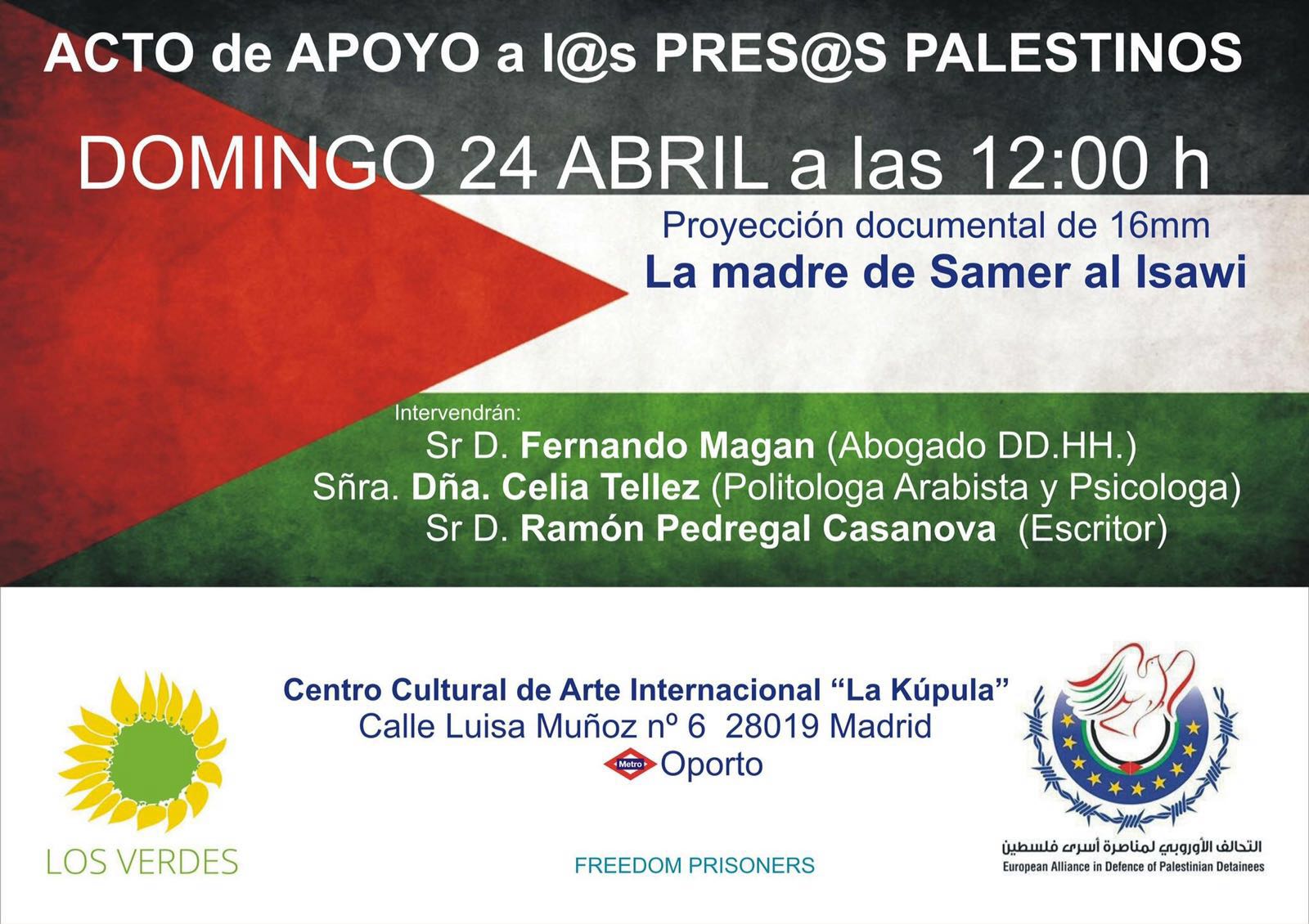 24 abril Solidaridad Presos Palestinos