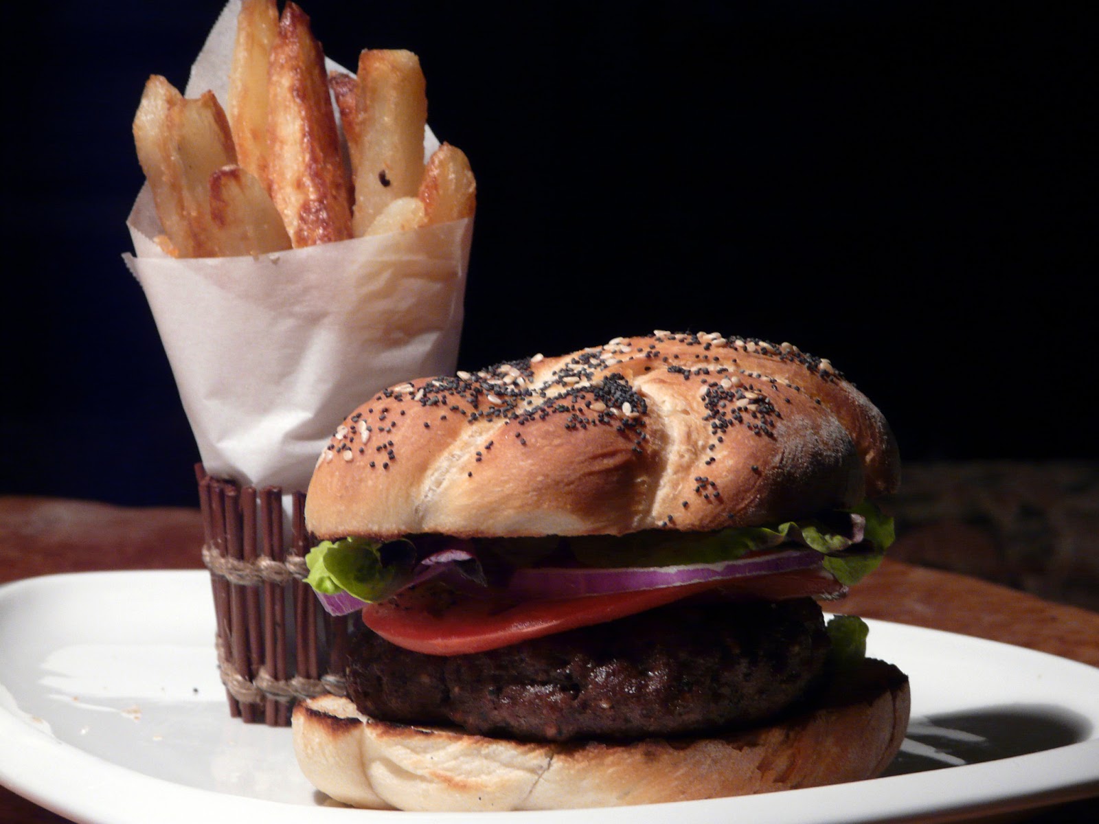 Thibeault's Table Grilled Burgers on Homemade Kaiser "Buns"