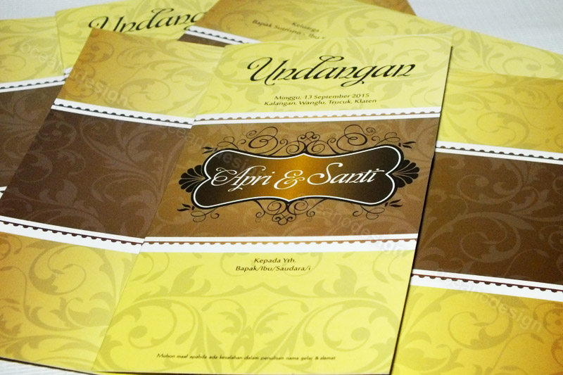 Desain dan Cetak undangan pernikahan apri dan santi Jasa