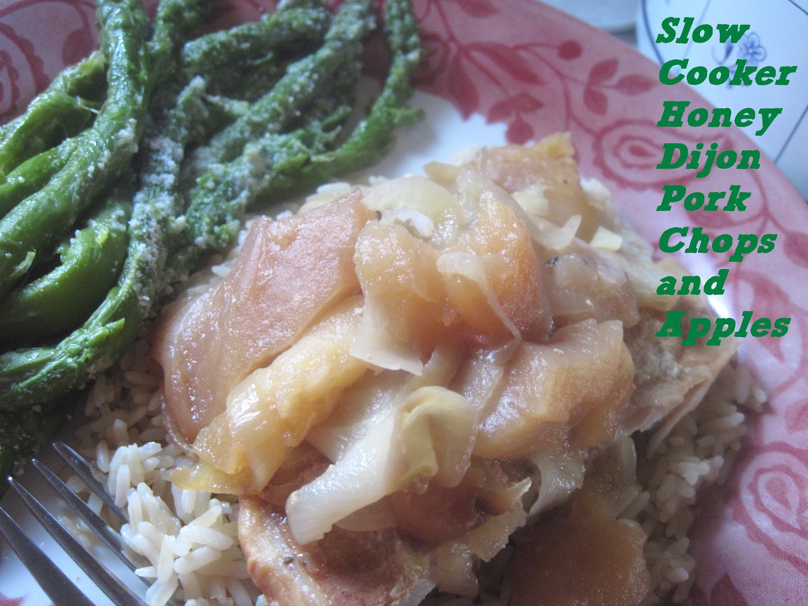 The Better Baker {Slow Cooker} Honey Dijon Pork Chops and Apples