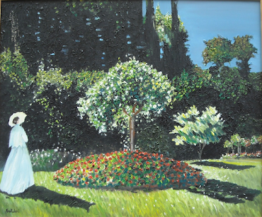 Monet " Donna in giardino " Angela Frattalemi