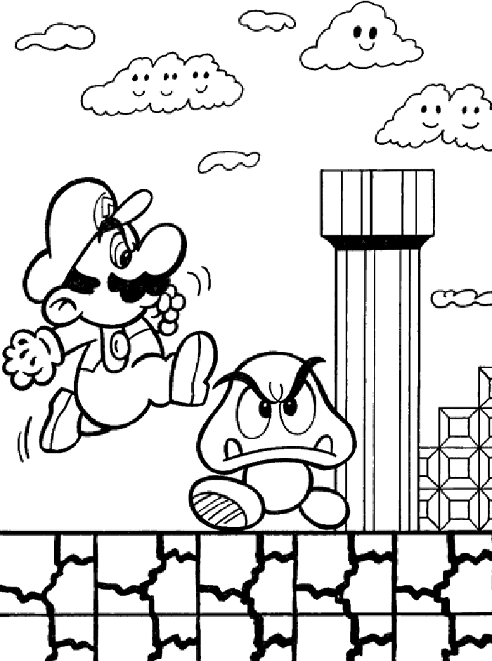 Mario Bros Coloring Pages | Team colors