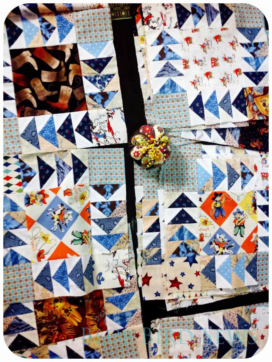 Blue Bird Sews Finished Quilt Cowboy Wild Goose Chase