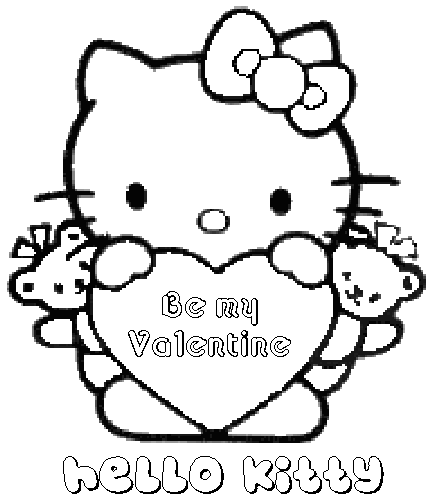 imagens hello kitty com coraçoes pintar Desenhos Para Colori hello kitty com coraçoes desenhar