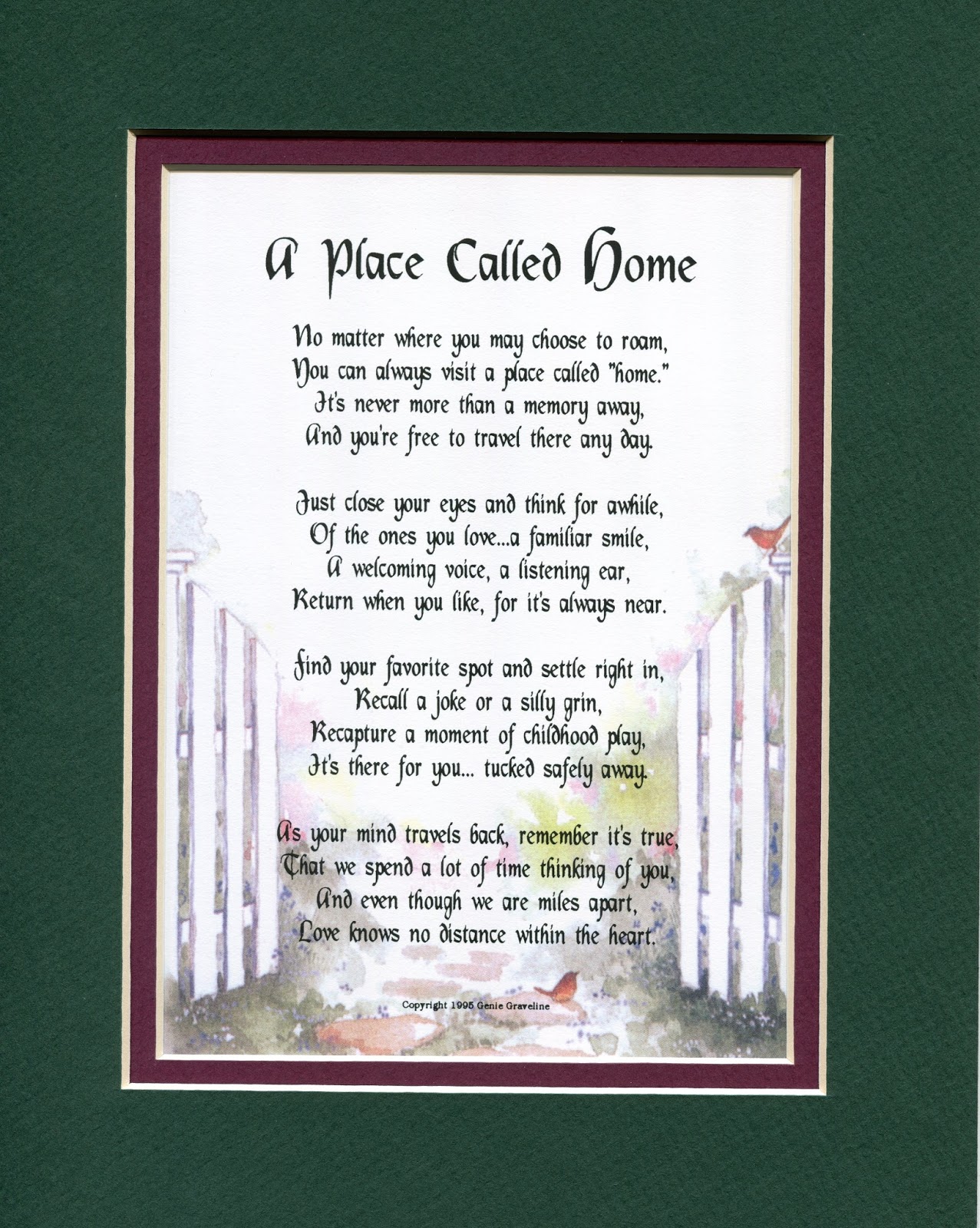 Genie's Poems A Place Called Home