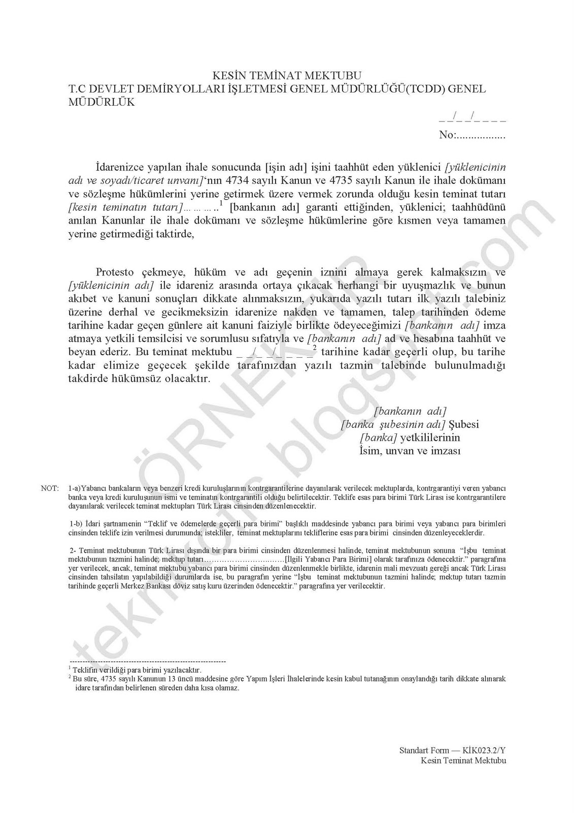 Garanti Belgesi Örneği excel Garanti Belgesi Örneği excel