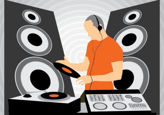 Ai Eps イラストレーター クラブdjのイラスト Illustration Of A Dj Vector Working In A Club
