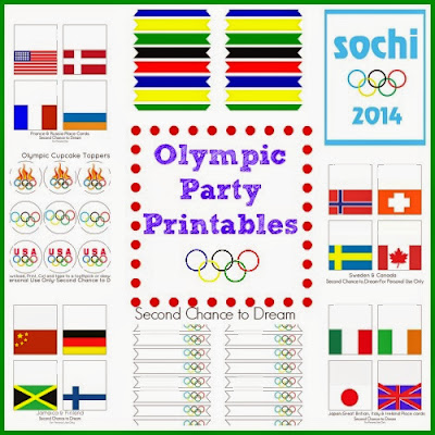 Second Chance to Dream: Olympic Party Printables #sochi2014 #olympics #freeprintables