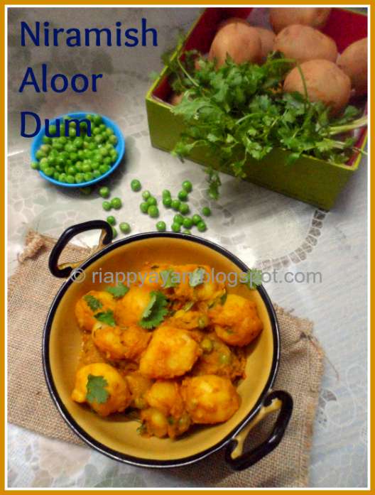 Bengali Niramish Aloor Dum (Bengali style no Onionnogarlic Dum Potato