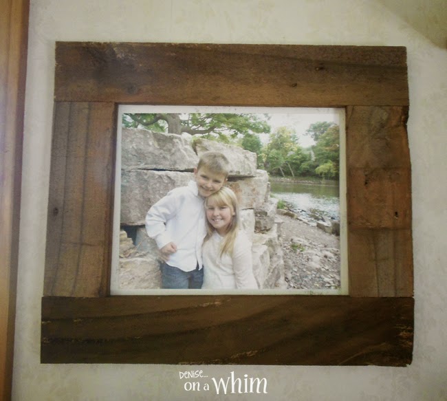 An Easy Rustic Photo Frame from Denise on a Whim