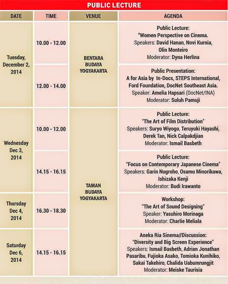 Jadwal Jogja-NETPAC Asian Film Festival JAFF#9 2014 Jadwal Jogja-NETPAC Asian Film Festival JAFF#9 2014