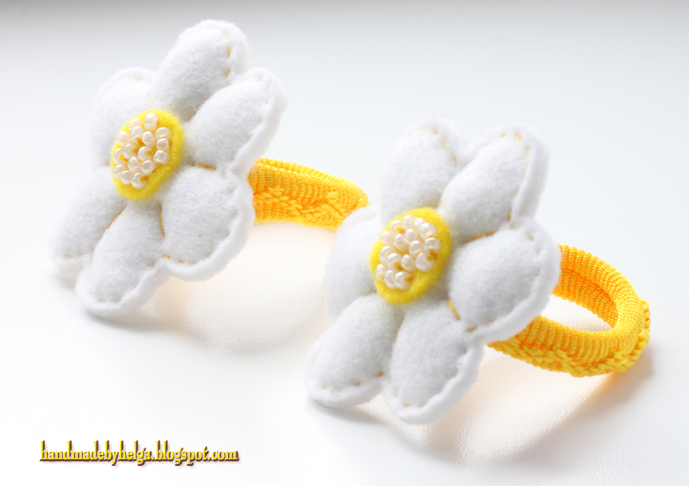 Handmade by Helga Felt hair accessories for little girls