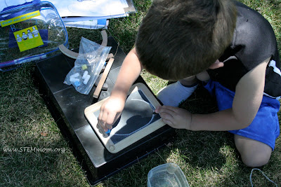 STEM Mom: Boy using slate of Handwriting Without Tears