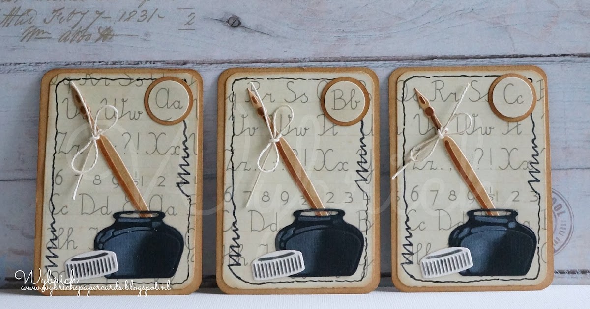 Cards made by Wybrich ATC Schooltime