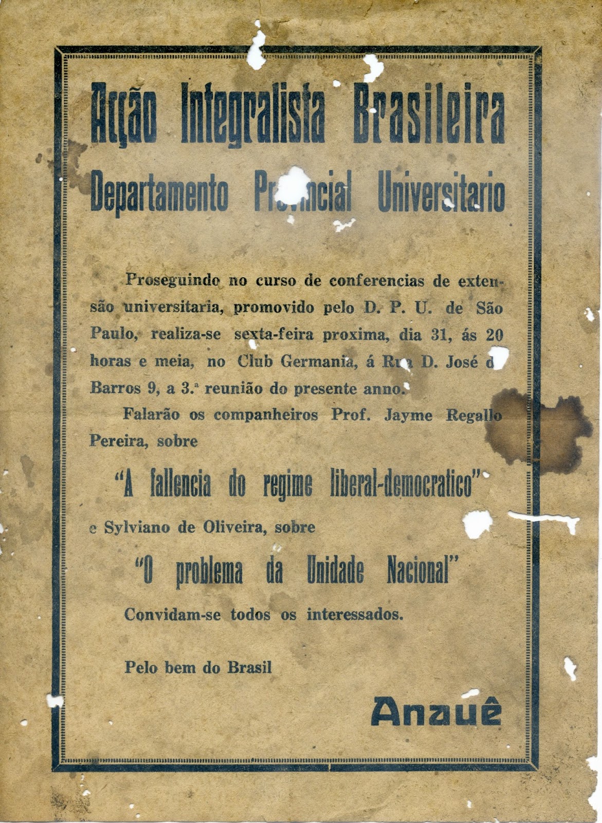 História do Partido de Representação Popular.: A Falência do