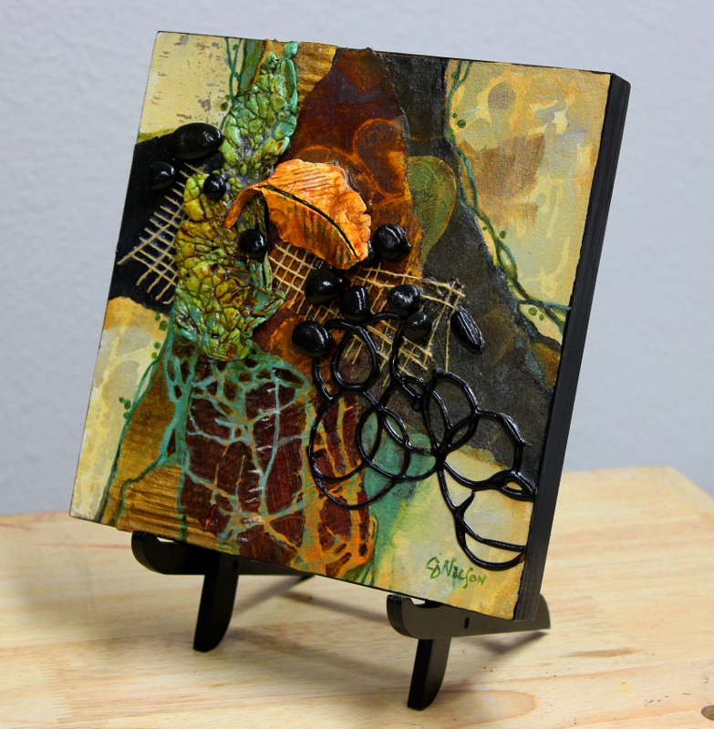 CAROL NELSON FINE ART BLOG Mixed Media Organic Abstract, "First to