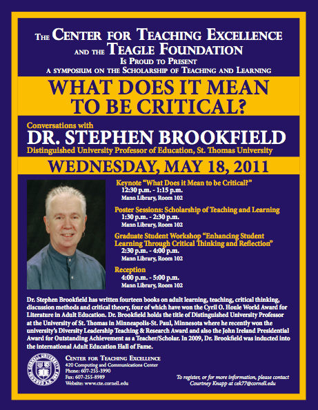 stephen brookfield teaching for critical thinking stephen brookfield teaching for critical thinking