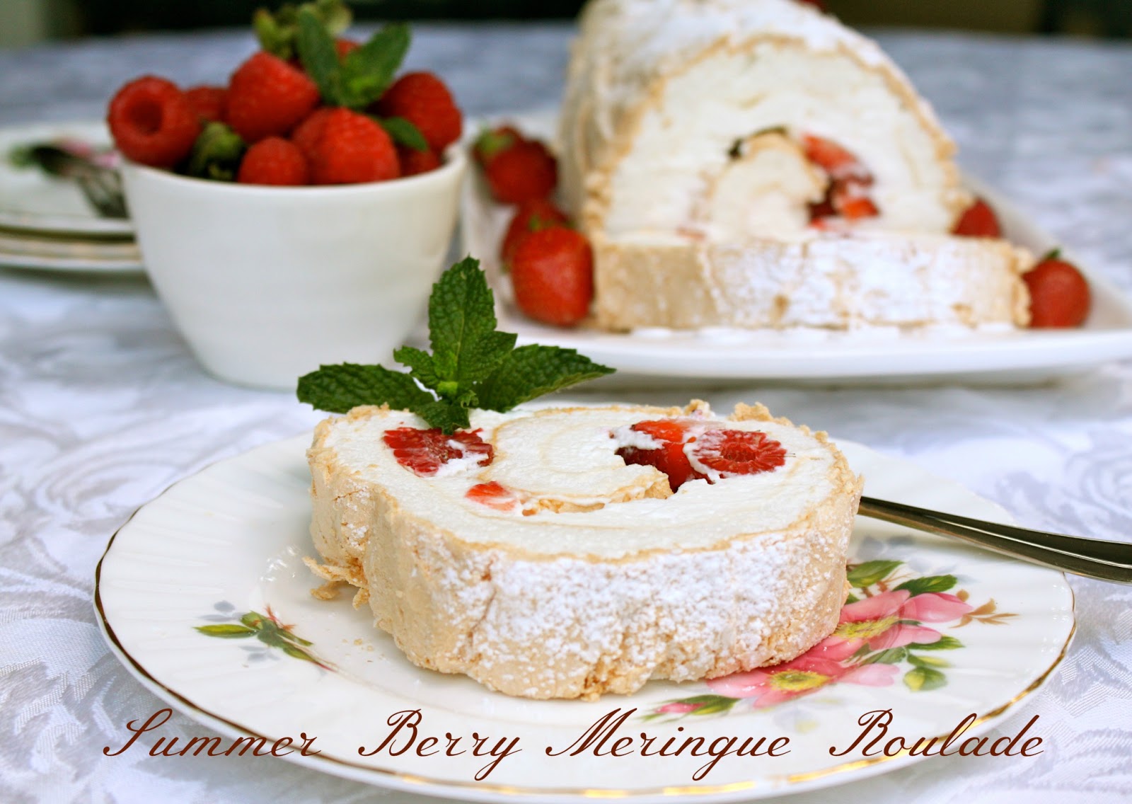 Strawberry Meringue Roulade Cake Recipe Strawberry Meringue Roulade Cake Recipe