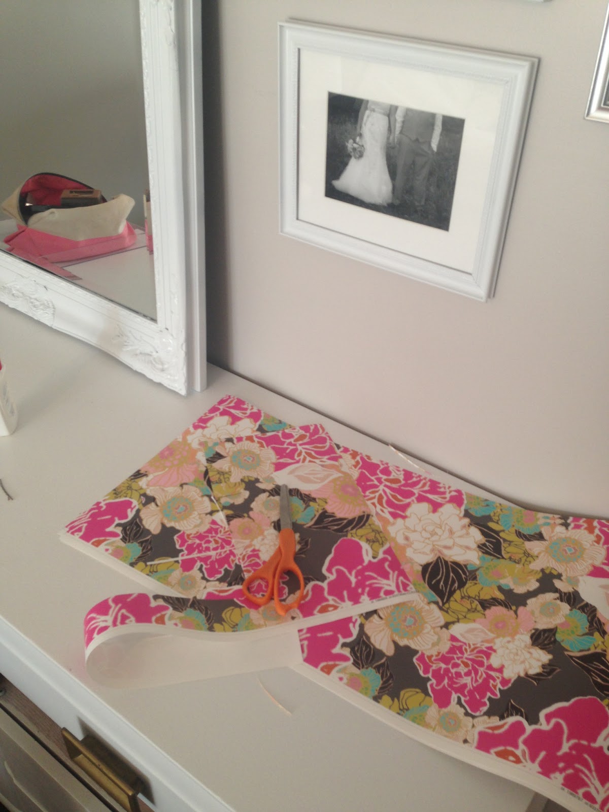 bright & bold: DIY WALLPAPER DRESSER