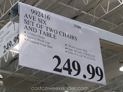 Deal for the Avenue Six 3 Piece Chair and Accent Table Set at Costco