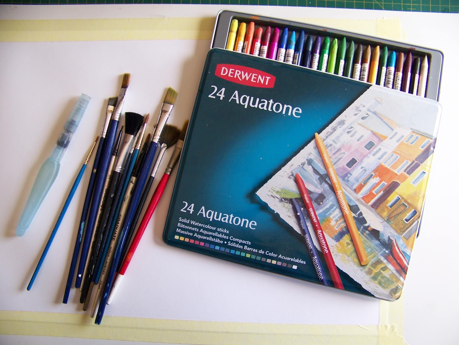 A Pretty Talent Blog Painting with Derwent Aquatone