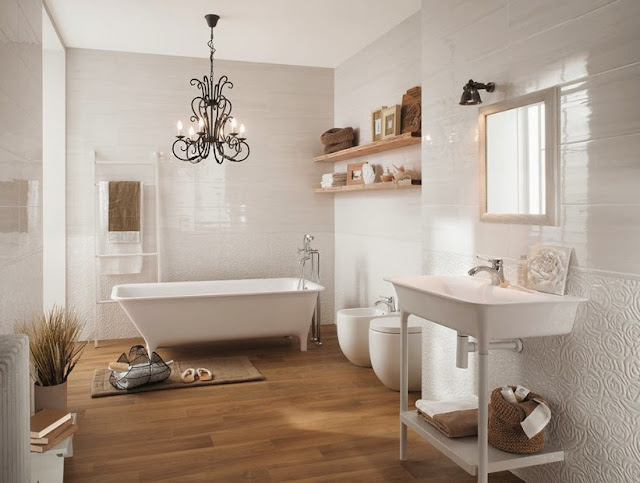 Azulejos blancos para baños. 9 ejemplos imprescindibles. Azulejos baños