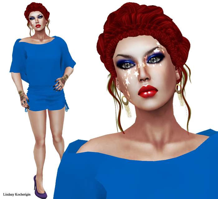 Nails: Denim USA nails and bracelets from +WTG+ (GFW today) Hair: Naive from