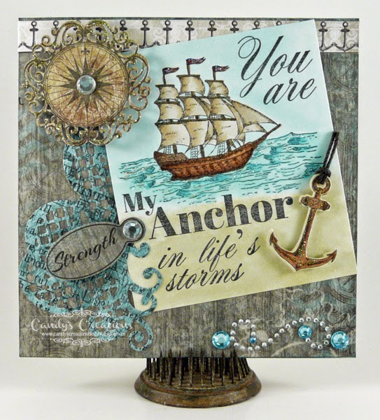 Candy's Creations My Anchor Card with Heartfelt Creations