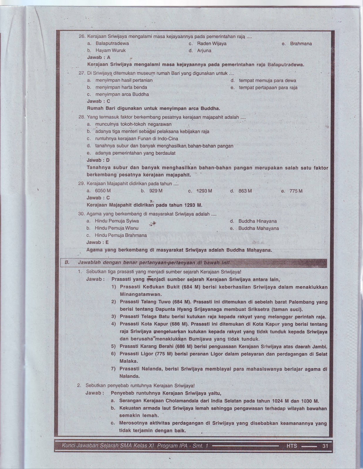 Jasmerah Nasiku Kunci Jawaban Lks Kls Xi Ipa Tp 011-012