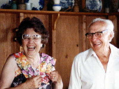 The cottage was a source of great memories like this. Here Granny and Grampy are celebrating his 80th birthday.
