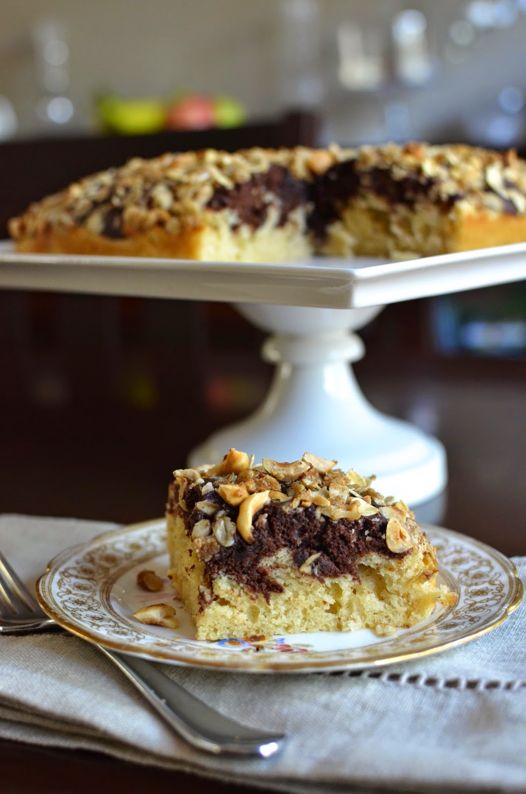 Playing with Flour Hazelnut marble coffee cake