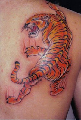 tatuagens da Tigre nas Costas