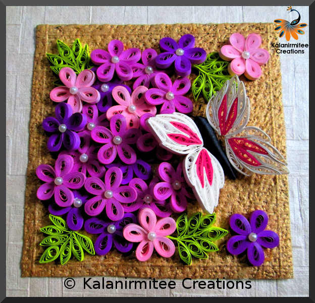 quilled flowers and a butterfly kalanirmitee creations paper quilling flower basket