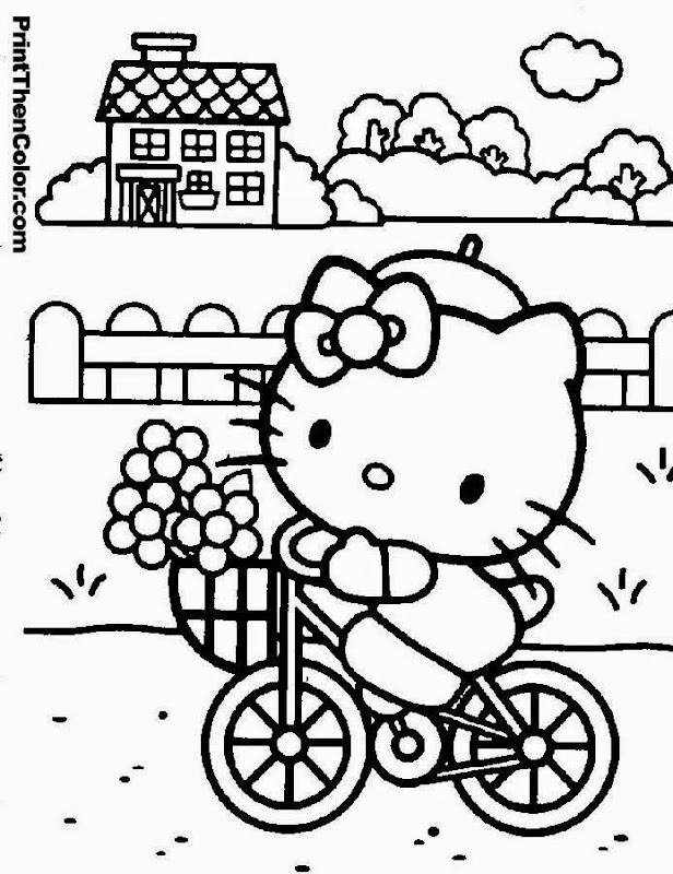 Hello Kitty Coloring Pages Free Online
