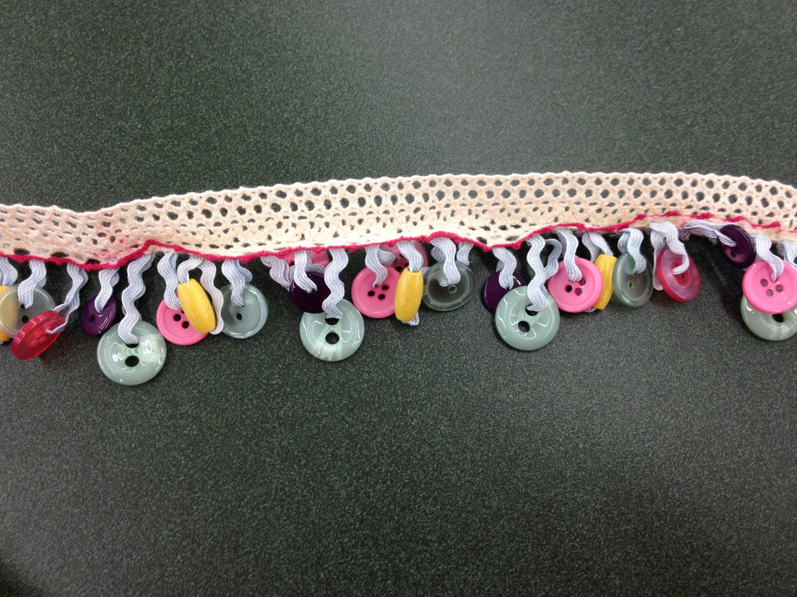 Quilted Cupcake Button Trim
