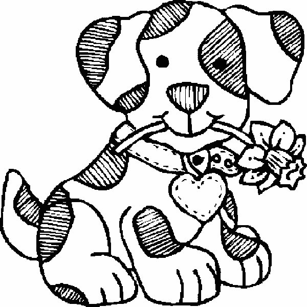 DIBUJO DE PERROS PARA COLOREAR dibujo de perros para colorear: