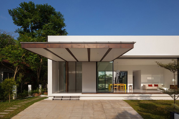 CASA MODERNA DE UN NIVEL : Diseño de Casas Home House Design