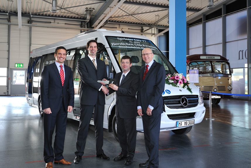 The first MercedesBenz Sprinter City 77 was delivered to the customer on 