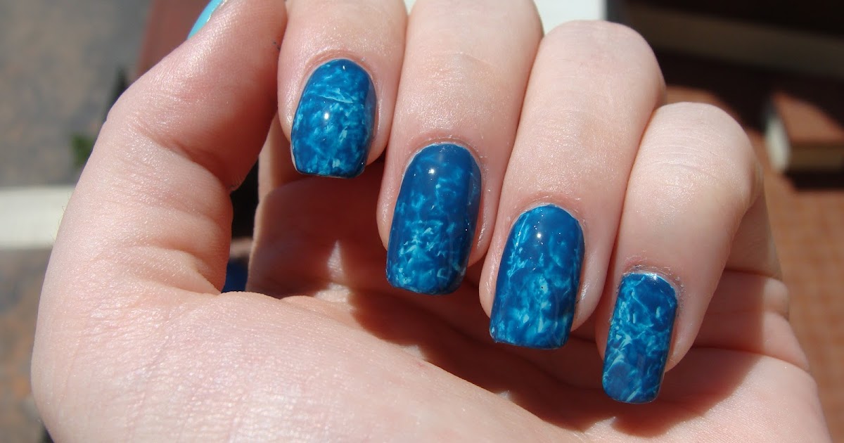 Criminal Nails Swimming pool nails Saran Wrap manicure