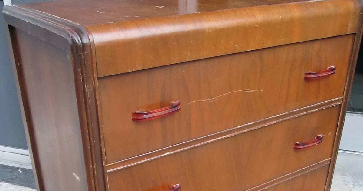 UHURU FURNITURE & COLLECTIBLES SOLD Deco Dresser with Bakelite Handles