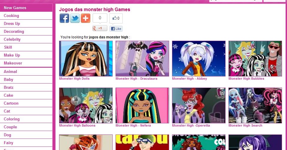 free online monster high games