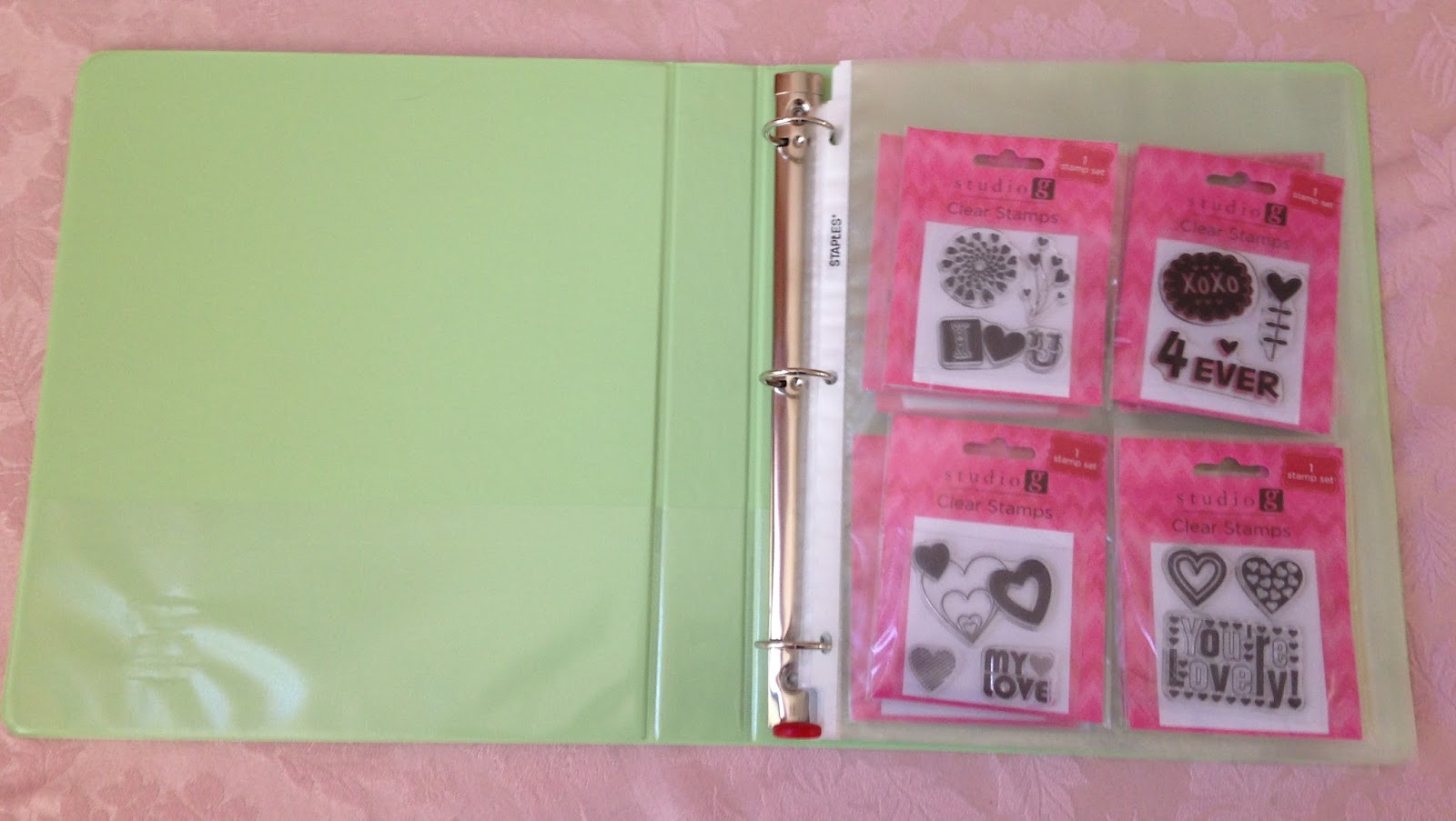 kraftie katie diy clear stamp storage stamp sheet protectors